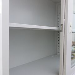 スチール書庫上下セット　鍵付きの画像