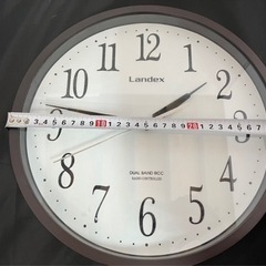 ＊Landex クォーツ 電波時計＊ 掛け時計 中古品 ③の画像