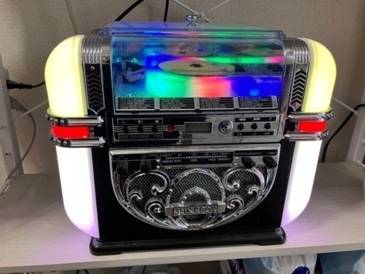 【完動品/おしゃれ】ジュークボックス型 CDプレーヤー ラジオ MP3