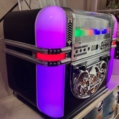 【完動品/おしゃれ】ジュークボックス型 CDプレーヤー ラジオ MP3の画像