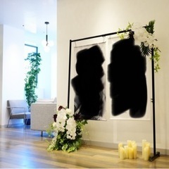 ハンガーラックコッパースタンド黒結婚式ウェルカムスペース