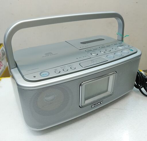 品質保証☆配達有り！3500円(税別）SONY ＣＤラジカセ シルバー 人気！