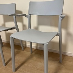 IKEA ヤニンゲ　二脚　ブルーグレー　生産終了品の画像