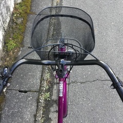 ＜整備済・美品車＞シティサイクル 26インチ自転車・パープル・変速なし 鍵付き　お掃除済みですぐ乗れます♪