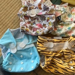布おむつカバー６枚➕布おむつさらし１０枚の画像
