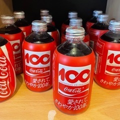 Coca-Cola 100周年記念ダルマ瓶、コカコーラダルマ瓶。 コカコーラ アンティークレトロレアだるま瓶、空き缶 100周年版