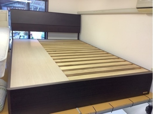 【リサイクルサービス八光】幅140cm　ダブルサイズ　収納付きフランスベッド