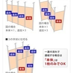 突っ張りパーテーションセット