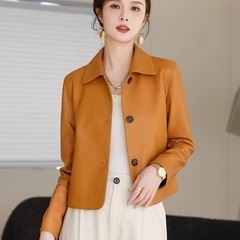  超希少✨美品✨ジャケット レザーコート レディース  羊革    革ジャン 皮ジャン  上質の画像