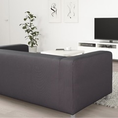 【無料で差し上げます】IKEA グレー2人掛けソファ
