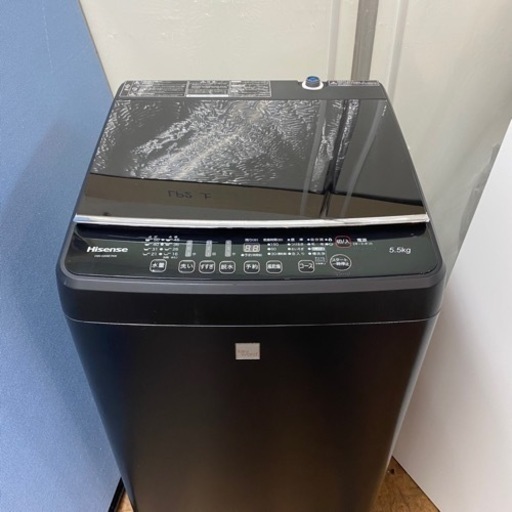 I668 ? ジモティー限定価格！ Hisense 洗濯機 （5.5㎏）スタイリッシュなマットブラック ⭐ 動作確認済 ⭐ クリーニン