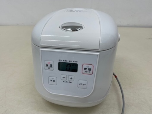 ユアサプライムス マイコン炊飯器 3.5合炊き 2020年製 HC-RCM013 ホワイト 炊飯容量:0.63L 動作品
