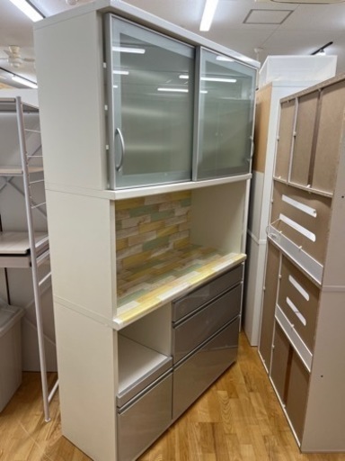 N544★松田家具製★レンジボード★食器棚★幅1180ｍｍ