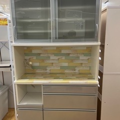 N544☆松田家具製☆レンジボード☆食器棚☆幅1180mm