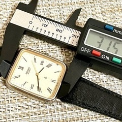 [希少:ヴィンテージ/稼働品]セイコー SEIKO シャリオ/6431/ゴールド/レクタン/70〜80年代/ドレスウォッチ/腕時計の画像