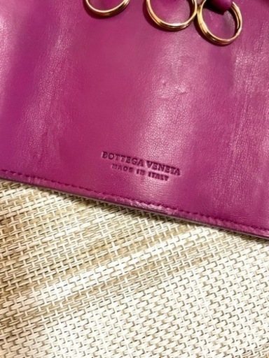 [美品]BOTTEGA VENETA ボッテガ ヴェネタ　イントレチャート ５連キーケース/パープル/ユニセックス