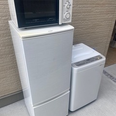 配送設置可能✨家電3点セット✨高年式✨洗濯機✨冷蔵庫✨電子レンジ✨の画像