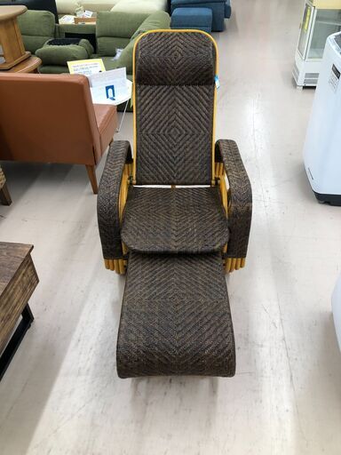 Wa708　籐チェア　オットマン付き