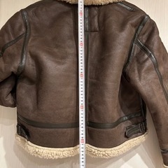 古着 レザー ボア ジャケット ショート丈の画像
