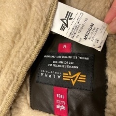 古着 レザー ボア ジャケット ショート丈の画像