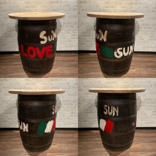 ウィスキー樽　テーブル　おしゃれ