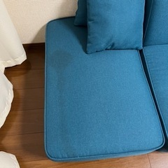 【受け渡し決定】☆値下げ☆2人がけソファ　オットマン付の画像