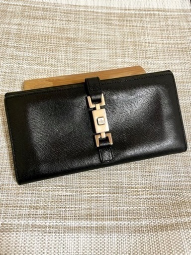 [美品]GUCCI グッチ ジャッキー オールレザーロングウォレット/ブラック/035.0416.2134/長財布