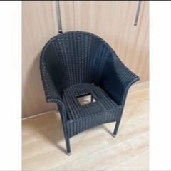 よもぎ蒸し椅子　背もたれ付き　人工ラタンの画像