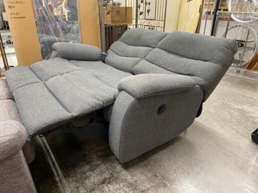 【愛品館 江戸川店 ソファ】 NITORI（ニトリ）ファブリック 電動リクライニング2Pソファ ID:156-019504-007