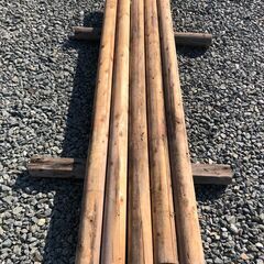 ヒノキ　丸太　加工　未塗装　9ｃｍｘ200ｃｍの画像