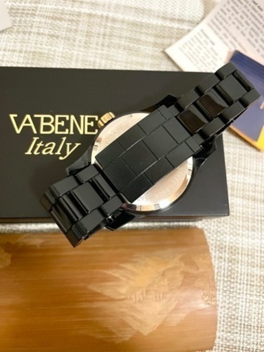 [ほぼ未使用:専用木箱付属/稼働品]ABENE ヴァベーネ リストウォッチ/ダイヤベゼル/スカル/ゴールド/ビッグフェイス/腕時計