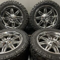 【NITTO TRAIL GRAPPLER M/T 285/55R22】夏タイヤ【FUEL フューエル 22インチ 9.5J5HPCD127/139.7+18】ラングラー等　(TS482MS)