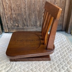 貴重　唐木の椅子　タガヤサン　鉄刀木　座椅子　回転座椅子　チェア　和家具の画像