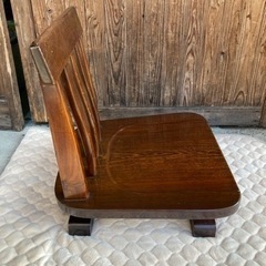 貴重な鉄刀木　タガヤサン　唐木の椅子　座椅子　回転座椅子　チェア　和家具の画像