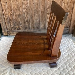 貴重な鉄刀木　タガヤサン　唐木の椅子　座椅子　回転座椅子　チェア　和家具の画像