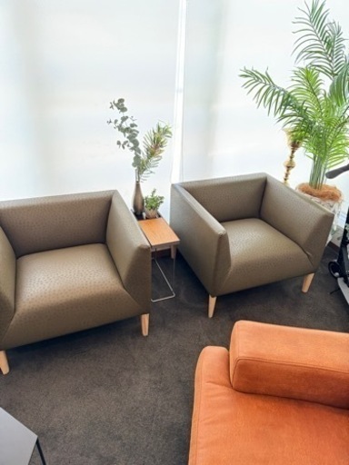 家具 ソファ 1人掛けソファ2脚