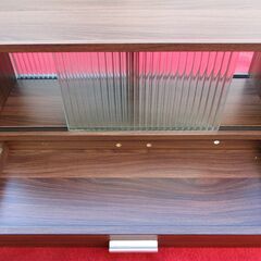 ☆前後どちらからでも出し入れできるカウンター上収納 木製収納 引き出し付き◆散らかりがちな空間をすっきりの画像
