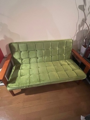 【即引き渡し可能】ソファ　2人掛け　2人用　グリーン