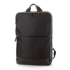 1/25まで[ペルケ] ナイロン×牛革PCリュック（定価19,8...