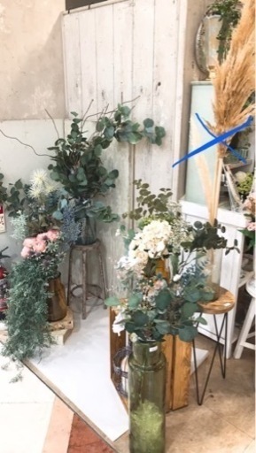 フェイクフラワー・花瓶　一式