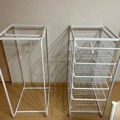 IKEA スチール製ハンガーラック 収納棚