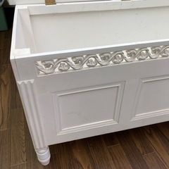 フランス製？　収納ボックス　収納　ケース　椅子　White Palice Blanket Box La Maison Chic の画像