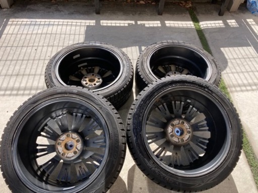 レクサスLS Fスポーツ 純正？ 19インチ 中古 4本 PCD120 スタッドレス 245/45R19 ダンロップ ウインターマック