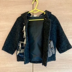 【美品、値下げ！】ダッフルコート90cm（petit main）（男の子、女の子上着、アウター）の画像