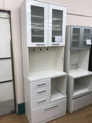 ★ジモティ割あり★ ニトリ 食器棚 ホワイト H211×W75×D42 クリーニング済み KJ4161