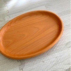 新品未使用　木皿　オーバル　4枚セット　ブラウン　ウッドプレートの画像