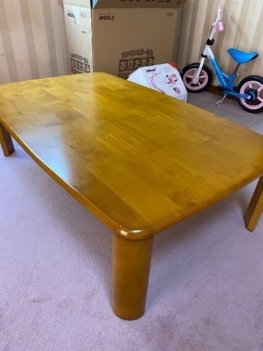 大型　座卓テーブル(折りたたみ)  フクダクラフトWZ-1275  75×120×高さ35センチ