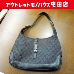 本物 GUCCI ショルダーバッグ ジャッキーライン ブラック ...
