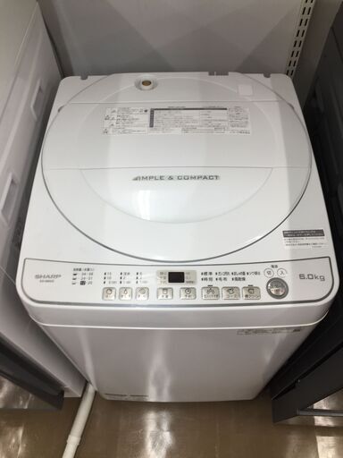シャープ　ES-G60UC　洗濯機　2019年
