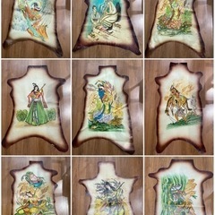 羊革 インテリア コレクション レザー イラン製 ペルシャの画像